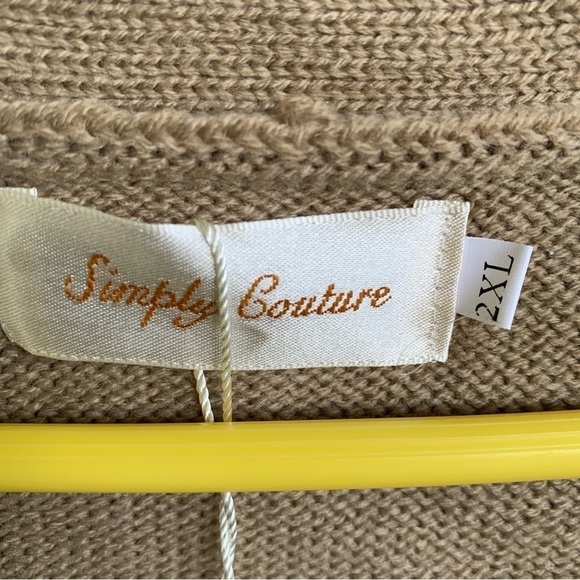 🆕 Simply Couture Cable Knit Plus Size Cardigan Sweater Women’s Size 2XL - Picture 3 of 4